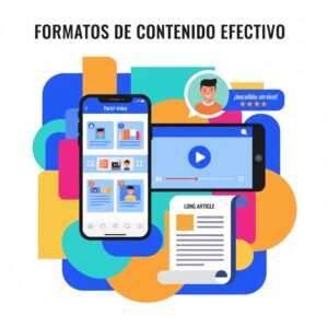 Video, artículos, carruseles y testimonios como ejemplos de contenido de alto impacto