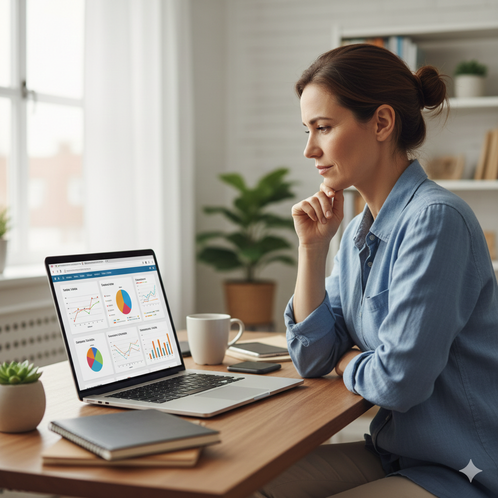 Empresario analizando campañas de marketing digital sin resultados claros.