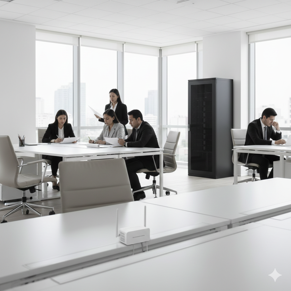 Empresa utilizando hosting y correo empresarial para su ERP.