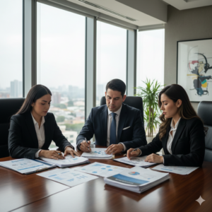 Equipo directivo evaluando proveedor de hosting para ERP.