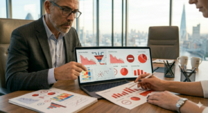 análisis de métricas y estrategia digital empresarial